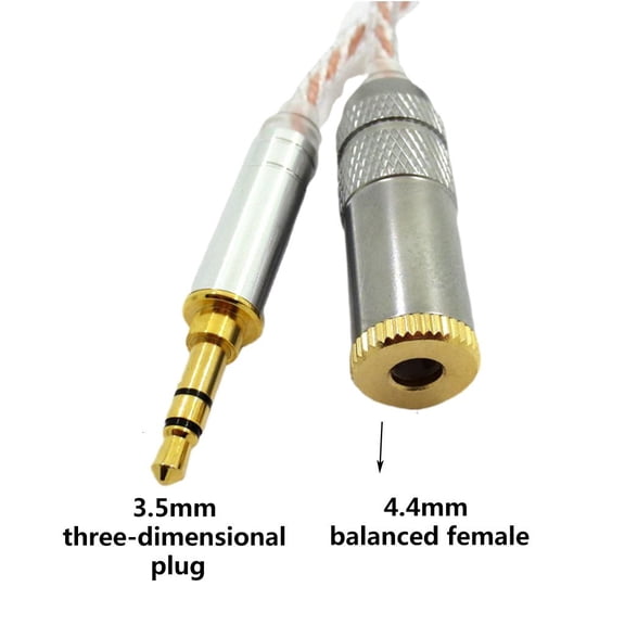 2.5mm/4.4mm To 3.5mm Hand-made Balanced Adpter for HIfi MP3 Music Player