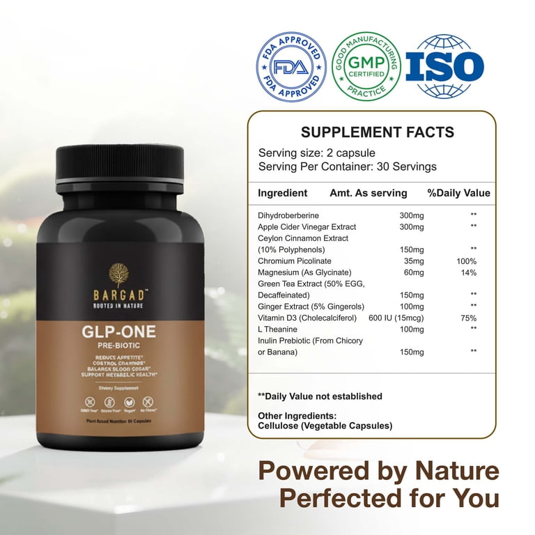 GLP One Support Supplement | Supports Cravings Control, Boosts Metabolism,  Reduces Bloating | Gentle, Clean & Plant-Based Formula | Vegan, Non-GMO |  60 Capsules - Walmart.com