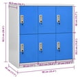 thumbnail image 2 of vidaXL Locker Cabinet Light Gray and Blue 35.4"x17.7"x36.4" Steel, 2 of 8