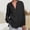 Black, variant on ChaoHeng Long Sleeve Tops for Women Women's V-Neck Button Down Shirt,Split Sleeve Relaxed Tunic Top in Solid Colors