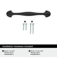 thumbnail image 3 of Amerock Fairfield 3-3/4 inch Center-to-Center Matte Black Cabinet Pull, 10 Pack, 3 of 4