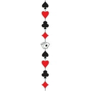 Casino Gambling Night Card Suit Party Banner Stringer Flag Decoration