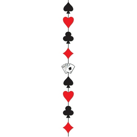 Casino Gambling Night Card Suit Party Banner Stringer Flag Decoration