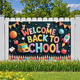 thumbnail image 4 of Decorative Design Welcome Banner Colorful Letters Globe Decoration for School Party Classroom Event Student Celebration, 4 of 9