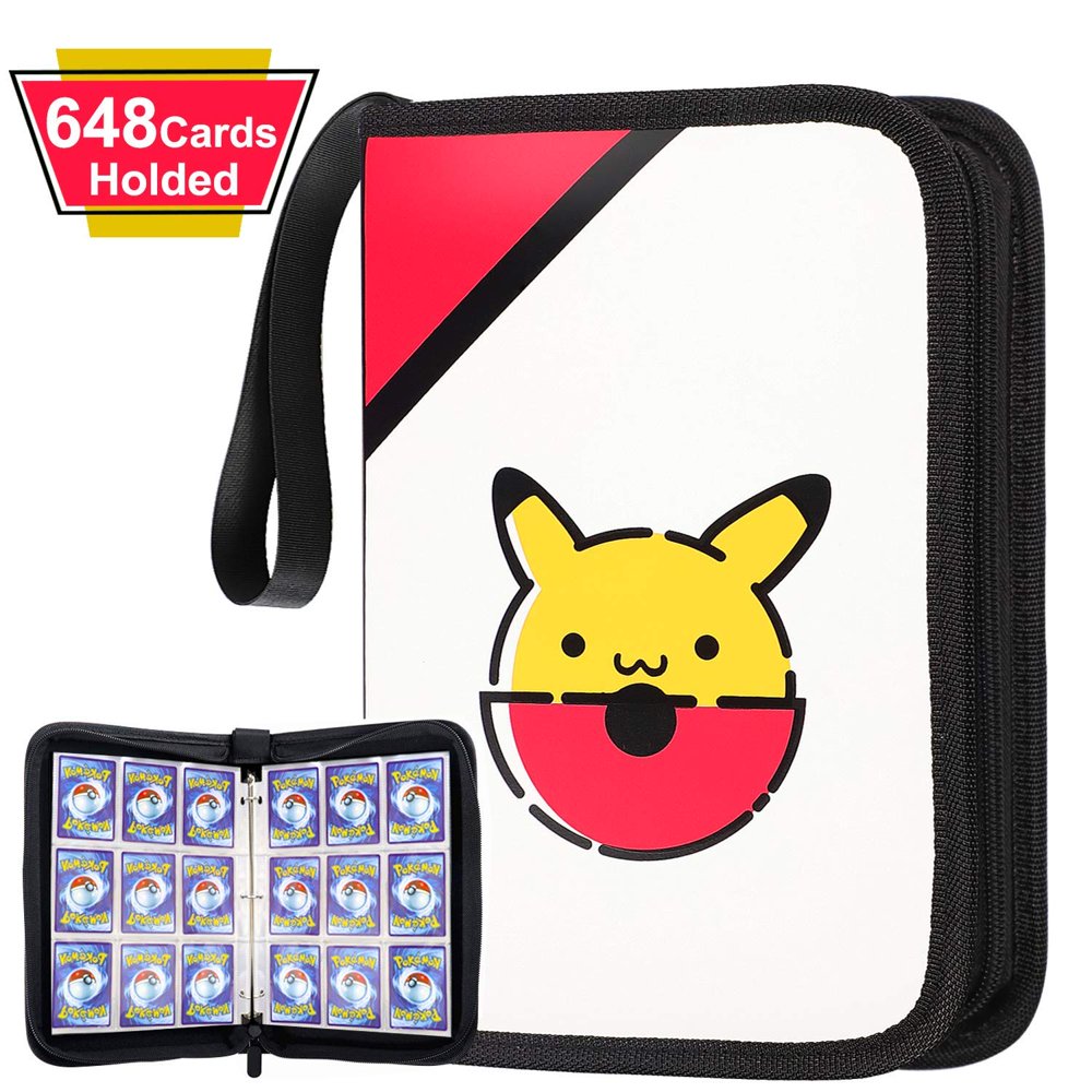 648 Pockets Baseball Card Binder Compatible with Pokemon Trading Cards