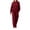 Wine, variant on Costeam Women Crew Neck Long Sleeve Top Wide Leg Pants 2 Piece Outfit Set Soft Stretch Knit Loungewear Tracksuit with Side Pockets Loose Fit Casual Daily Outdoor Bottom Sets