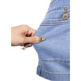 thumbnail image 6 of SHEWIN Women's Jean Shorts High Waisted Denim Shorts Casual Loose Fit Stretchy Double Button Fly Summer Pants with Pockets Blue, 6 of 9