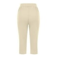 thumbnail image 5 of Generic Women's Capri Pants Summer Loose Yoga Pants Comfy Workout Cropprd Pants with Pockets, 5 of 6