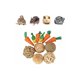 thumbnail image 1 of Juguetes para conejillos de indias, juguetes de zanahoria para masticar para hámster, 11 piezas de juguetes para hámster para el cuidado dental, juguetes para animales pequeños, bola de ratán natural,, 1 of 5
