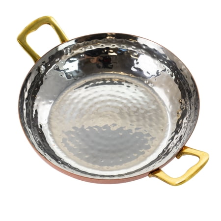 Rembrandt Hammer 6.75 Inch Mini Serving Bowl in Copper with Bradd Handles