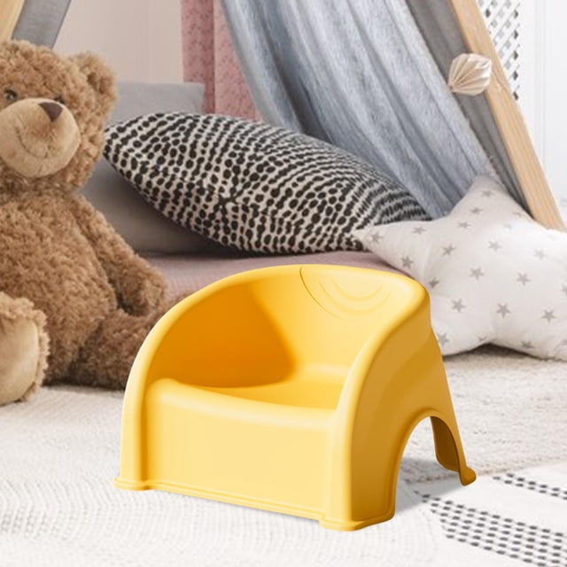 Taburete pequeño para niños, silla para niños, taburete estable para pies, taburete para zapatos, taburete de baño para dormitorio, apartamento y baño Amarillo