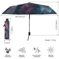 thumbnail image 3 of FORMRS Travel Umbrella Folding Auto Open Close Windproof Rain UV Protection, Glowing Jellyfish, 3 of 8