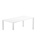 thumbnail image 4 of Pemberly Row Modern Aluminum Frame Patio Dining Table in White, 4 of 5