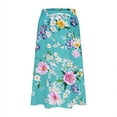 thumbnail image 5 of ClodeEU Women's Summer Striped Print Drawstring Skirt,Loose Casual Skirt with Pocket Light Blue 03,Womens Plus S, 5 of 5