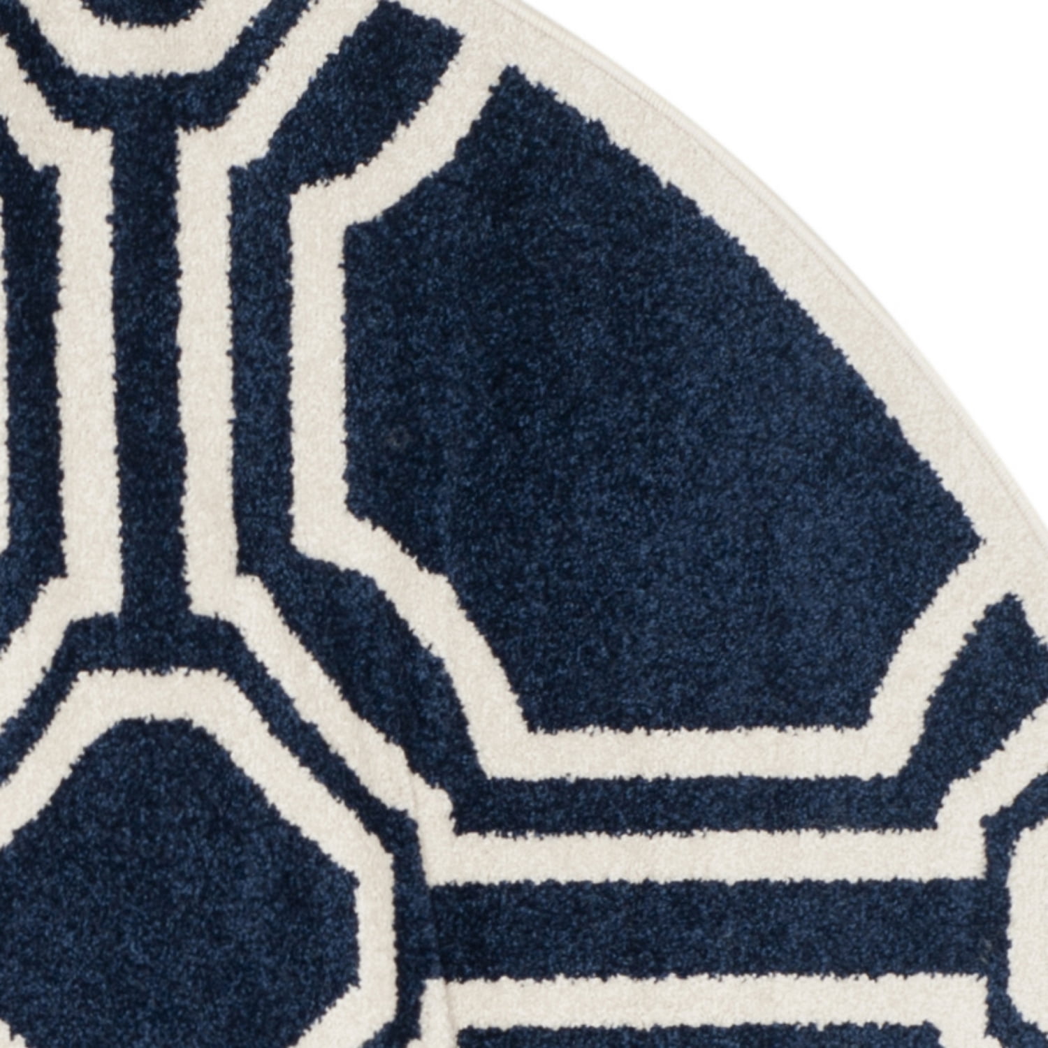 Safavieh Amherst Winnie Geometric Area Rug, Navy/Ivory, 5' x 5' Round