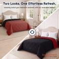 thumbnail image 3 of Loomsnest Diamond Quilted Comforter King Size, All Season, Soft, Lightweight, Reversible Down Alternative Duvet Insert (Red & Black), 3 of 7