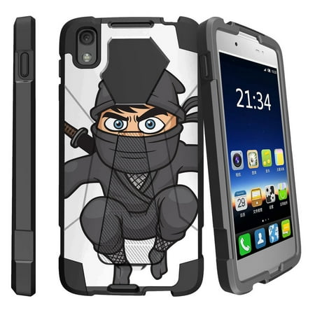 - Alcatel One Touch Idol 4 and Nitro 49 Shock Fusion Heavy Duty Dual Layer Kickstand Case - Flying Ninja