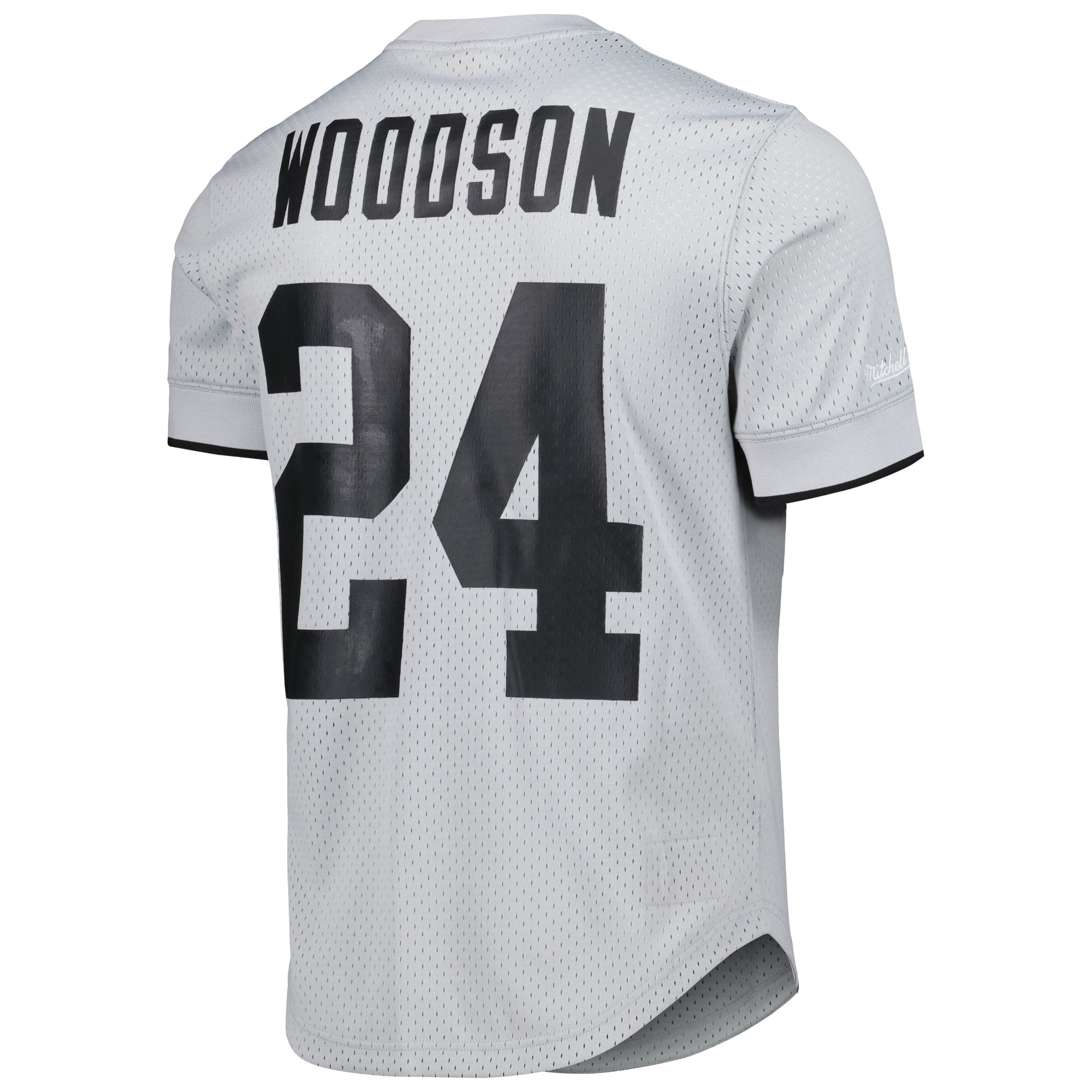 Men's Mitchell & Ness Charles Woodson Gray Oakland Raiders Retired Player  Name & Number Mesh Top 