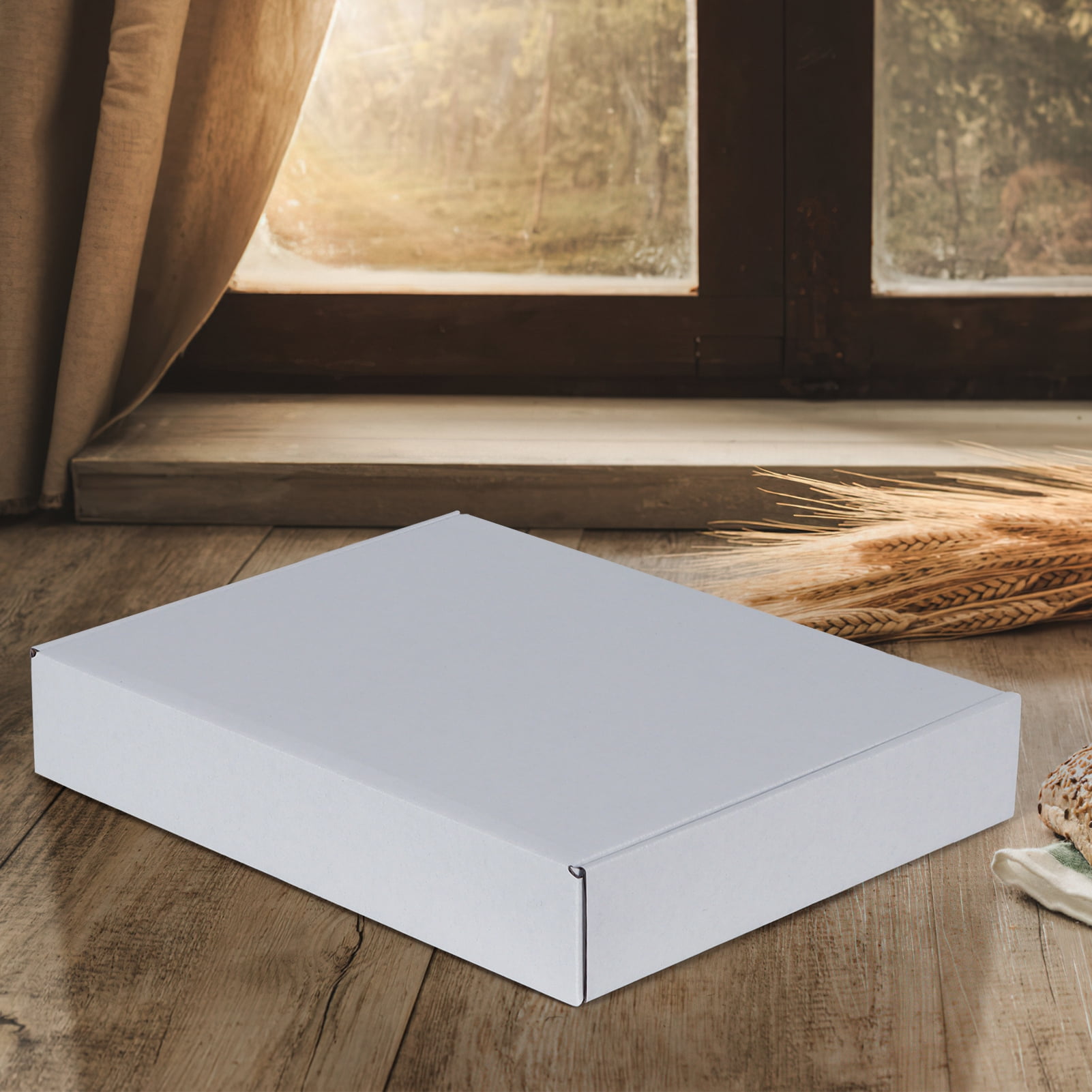 12x9x2 Shipping Boxes Set of 25, White Corrugated Cardboard Box for Small Business