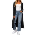 thumbnail image 2 of DIOAZUD Women's Plus Size Ribbed Knit Cardigan Extra Long Open Front Long Sleeve Floor Length Cardigan Sweater Soft Lightweight, 2 of 8
