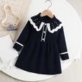 thumbnail image 5 of Antinious Girls Long Sleeve Round Neck Solid Knit Beaded Holiday Princess Dress, 5 of 5