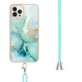 thumbnail image 3 of iPhone 13 Pro Max Case 6.7-inch, Allytech Marble Serious Ultra Thin Soft TPU Rubber Drop Protection Shock-Absorbing Anti-scratch Lanyard Case Cover for Apple iPhone 13 Pro Max 6.7-inch,Green, 3 of 4