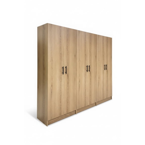 Modex Oak Multi-Purpose Utility Storage Cabinet (3-Piece Set)