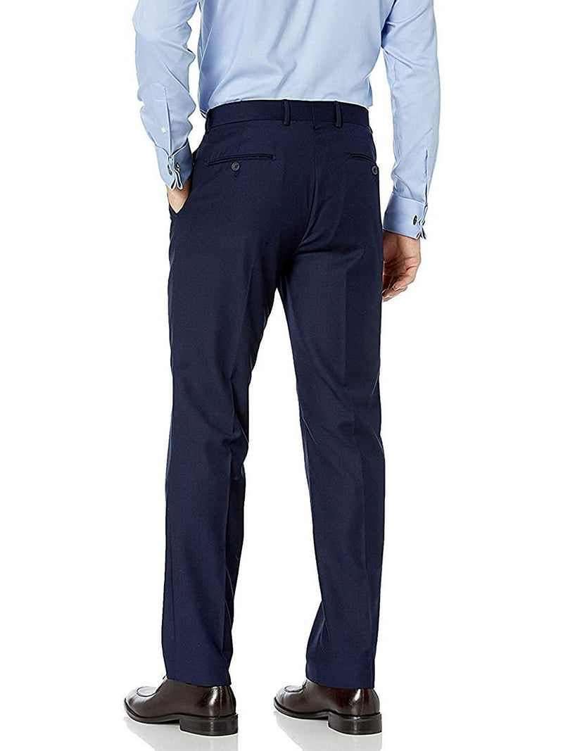 Adam Baker Men's Slim-Fit Flat-Front 100% Wool Dress Pants - Colors -  Walmart.com