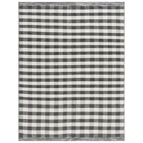 SAFAVIEH Striped Kilim Ulric Striped Area Rug, Black/Ivory, 8' x 10'