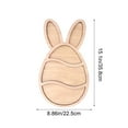 thumbnail image 3 of Taicans Easter Bunny Snack Tray with Divided Compartments,10.83x6.5in Dessert Plates for Fruit Baby Food,Easter Party Serving Platter Rabbit Egg Shapes Farmhouse Decor,Gift for Housewarming, 3 of 5