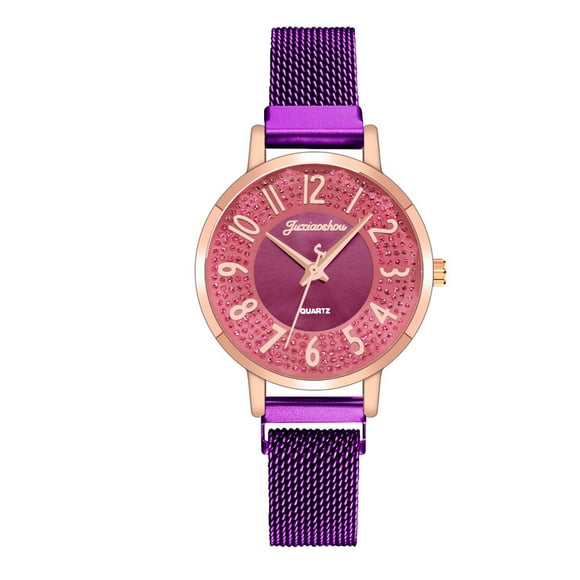 Juxiaoshou Women Fashion Watch Clock Stainless Steel Casual Dress Wrist Crystal, 38Mm Opp Ca 883449183550