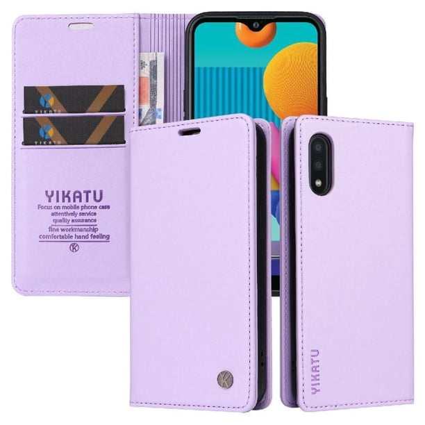Funda para Samsung Galaxy A02/M02 Estuche de Cuero PU Tipo Cartera con Ranuras para Tarjetas y Cierre Magnético