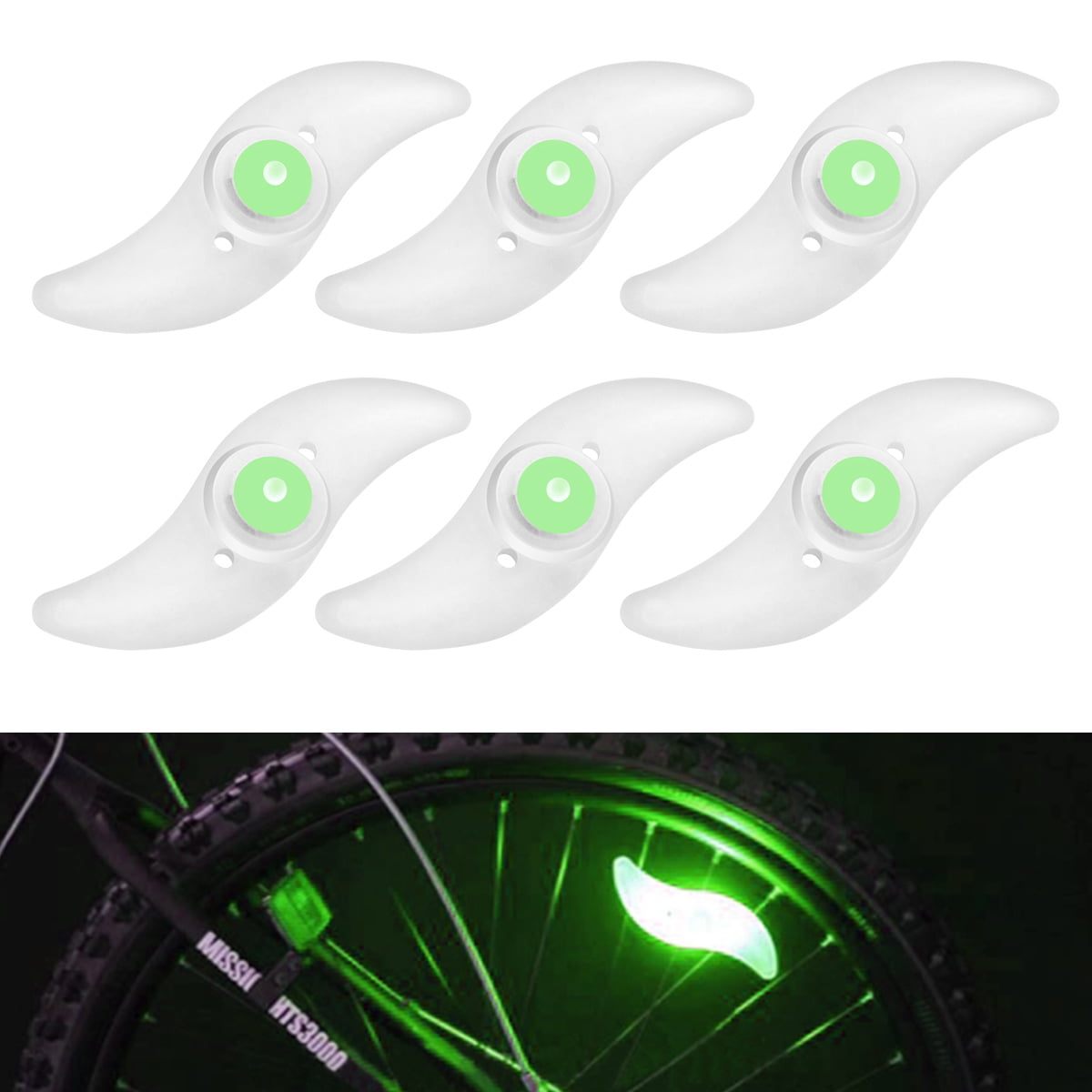 Spoke Decoration Waterproof Bike Wheel Light Cycling Rim Tire Spoke Light with 3 LED Flash Modes Neon Lamps used for Safe and Warning Oumers Bike Spoke Light Blue Red Green Colorful 