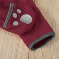 thumbnail image 5 of Odeerbi Toddler Romper Baby Boys Girls Clothes Infant Solid Cartoon Ears Romper Hoodie Fleece Jumpsuit Burgundy, 5 of 8