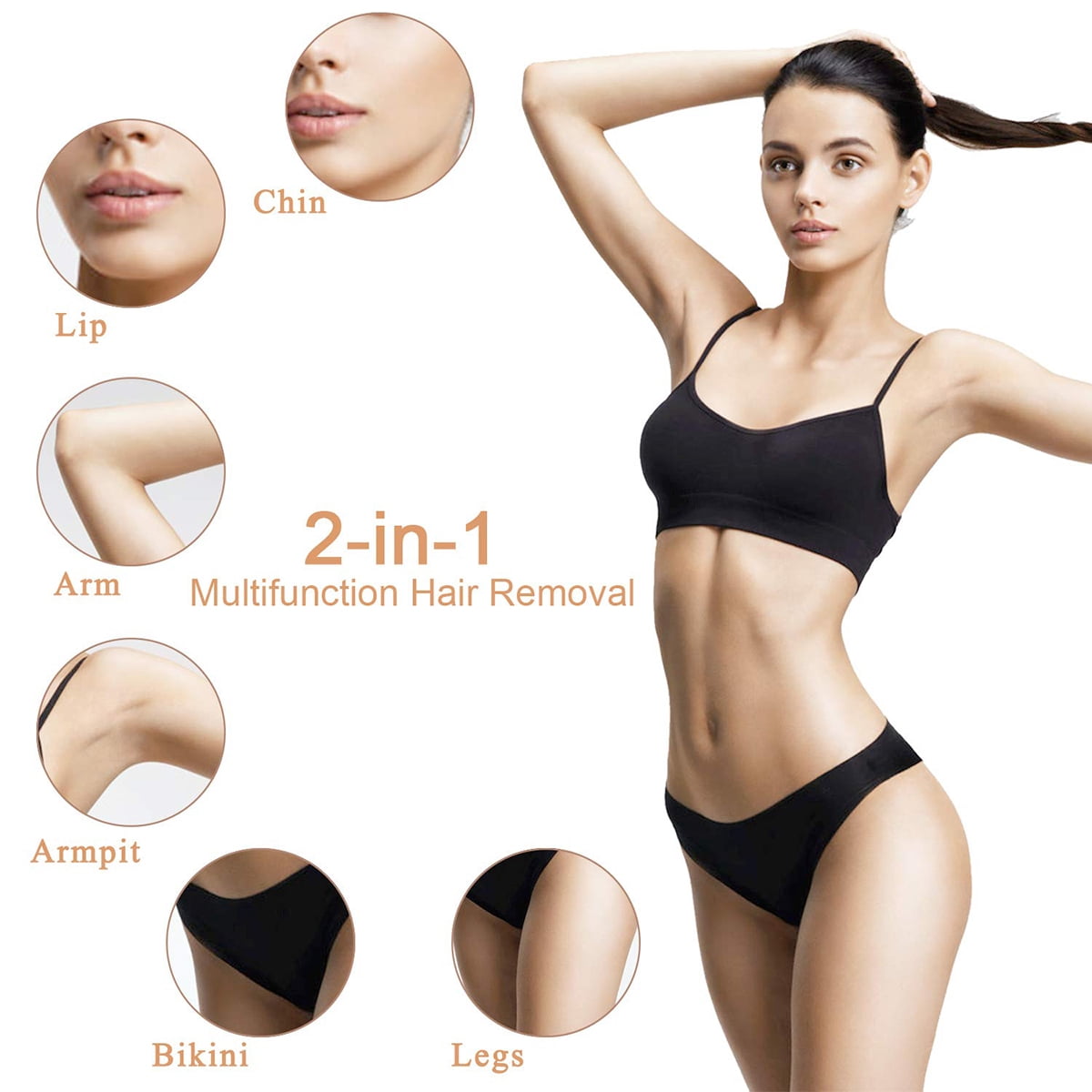 USB Rechargeable Hair Removal for Women.Painless 2-in-1 Body Hair Removal Electric Razor for Face, Legs, Underarms and Bikini, Wet and Dry Cordless Waterproof Hair Shaver