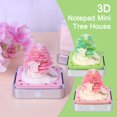thumbnail image 2 of 3D Notepad Mini Tree House 2024 Calendar 3D Tree House Notes Notes New Christmas Gif Years Sticky 3D Pad Cute Memo Block I0W6 Green, 2 of 5
