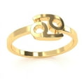 thumbnail image 2 of Cancer Zodiac Sign Ring In Solid 14k Yellow Gold, 2 of 6