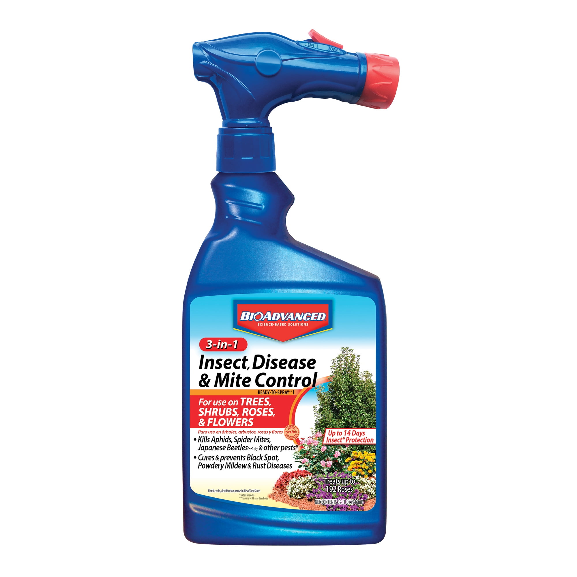 BioAdvanced 3in1 Insect, Disease & Mite Control, ReadytoSpray, 32
