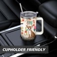 thumbnail image 7 of Personalized Dog Lover Gift Idea - 40oz Insulated Tumbler with Straw for Women - Non-Slip Handle Coffee Travel Cup, 7 of 7