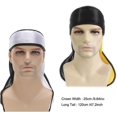 thumbnail image 5 of Gorro pirata sedoso con ondas de 360 grados, de dos tonos, con cola larga y tirantes anchos, para hombre y mujer, 2 unidades, 5 of 5