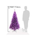 thumbnail image 2 of Perfect Holiday 5' Purple Canadian Pine Christmas Tree with Metal Stand, 2 of 7