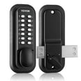 thumbnail image 1 of VEVOR Mechanical Keyless Entry Door Lock, 14 Digit Keypad, Water-proof Zinc Alloy, Outdoor Gate Door Locks Set with Surface-mounted Latch, Keypad and Knob, Easy to Install, for Garden, Garage, Yard, 1 of 9