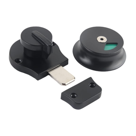 lacooooppia Accessories RV Modification Versatile Easy to Use Stable Bathroom Stall Door Latch RV Bathroom Door Lock for Bathroom RV Lock Black