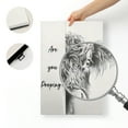thumbnail image 6 of WFSposter Black and White Framed Canvas Print Bathroom Decor Wall Art Highland Cow Bathroom Wall Art,12x16In, 6 of 7