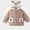 Brown, variant on DJDLJWCJ Girls Winter Fleece Lined Jacket with Bear Ear Soft Comforty Full Zipper Warm Coat Khaki Size 6M