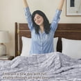 thumbnail image 5 of Teler Weighted Blanket for Adults 20 lbs, 60" x 80" Cooling Printed Heavy Blanket for Bed Sofa, Gray, 5 of 7