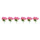 thumbnail image 1 of Injueey Arreglo de flores artificiales para decoración del hogar de 3 piezas con elegantes plantas falsas para exteriores o interiores rosa Rosa roja 2piezas, 1 of 6