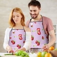 thumbnail image 5 of Strawberry Plants Fruit Cat Flower Apron-Garden Aprons for Women with Pockets-Cotton Linen Waterproof Kitchen Cooking Gardening Aprons Adjustable for Kitchen,Cooking,BBQ and Salon 33x27 Inch, 5 of 7