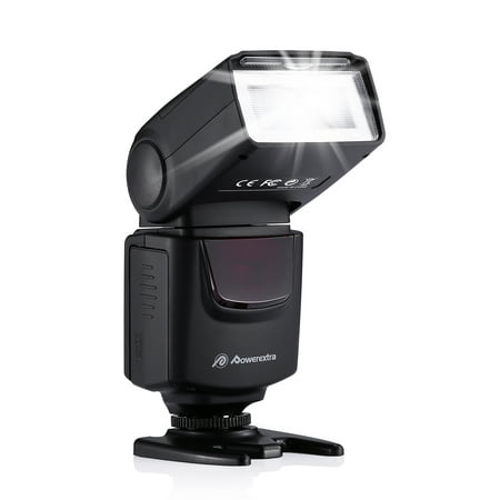 Powerextra DF-400 Speedlite Flash Light for Canon Nikon Pentax Samsung Fujifilm Olympus Panasonic Sigma DSLR Cameras with Single-Contact Hotshoe