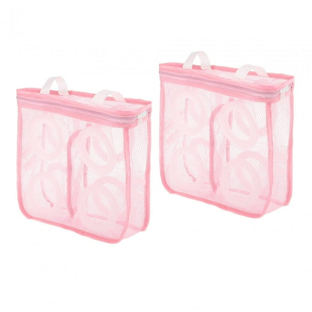 2x Bolsas para Lavar Zapatos Multiusos con Cremallera Bolsas para Lavar Zapatos Rosa